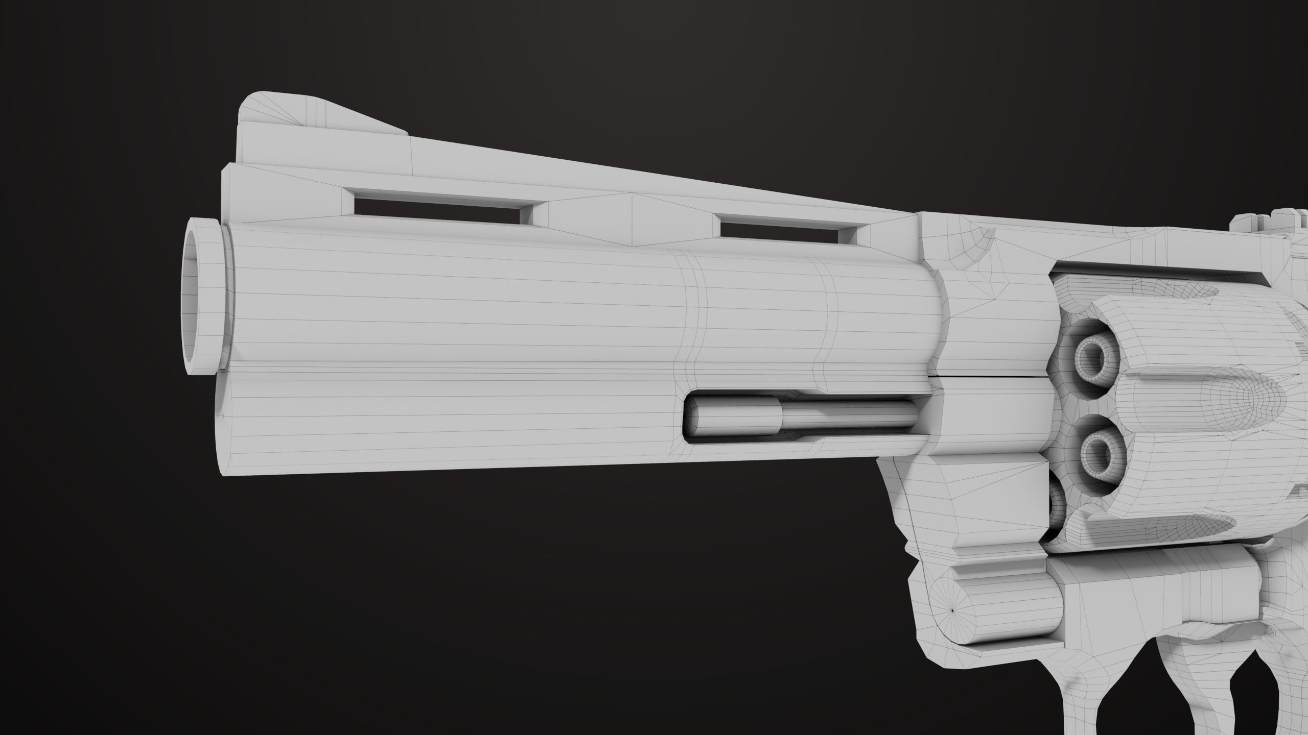 Revolver 05 Medium Silver All PBR Unity UE Textures Low-poly 3D model_23