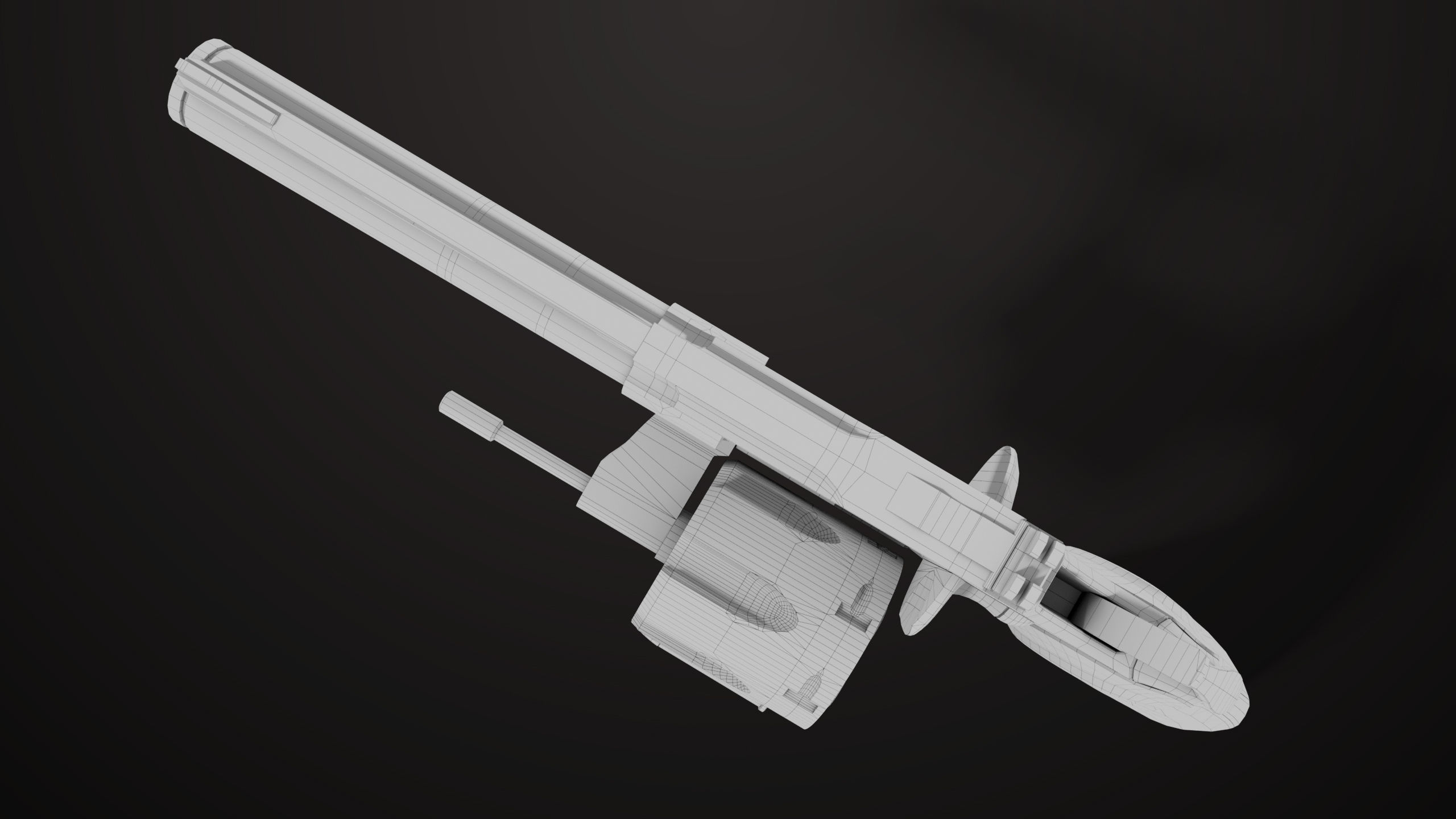 Revolver 05 Medium Silver All PBR Unity UE Textures Low-poly 3D model_35