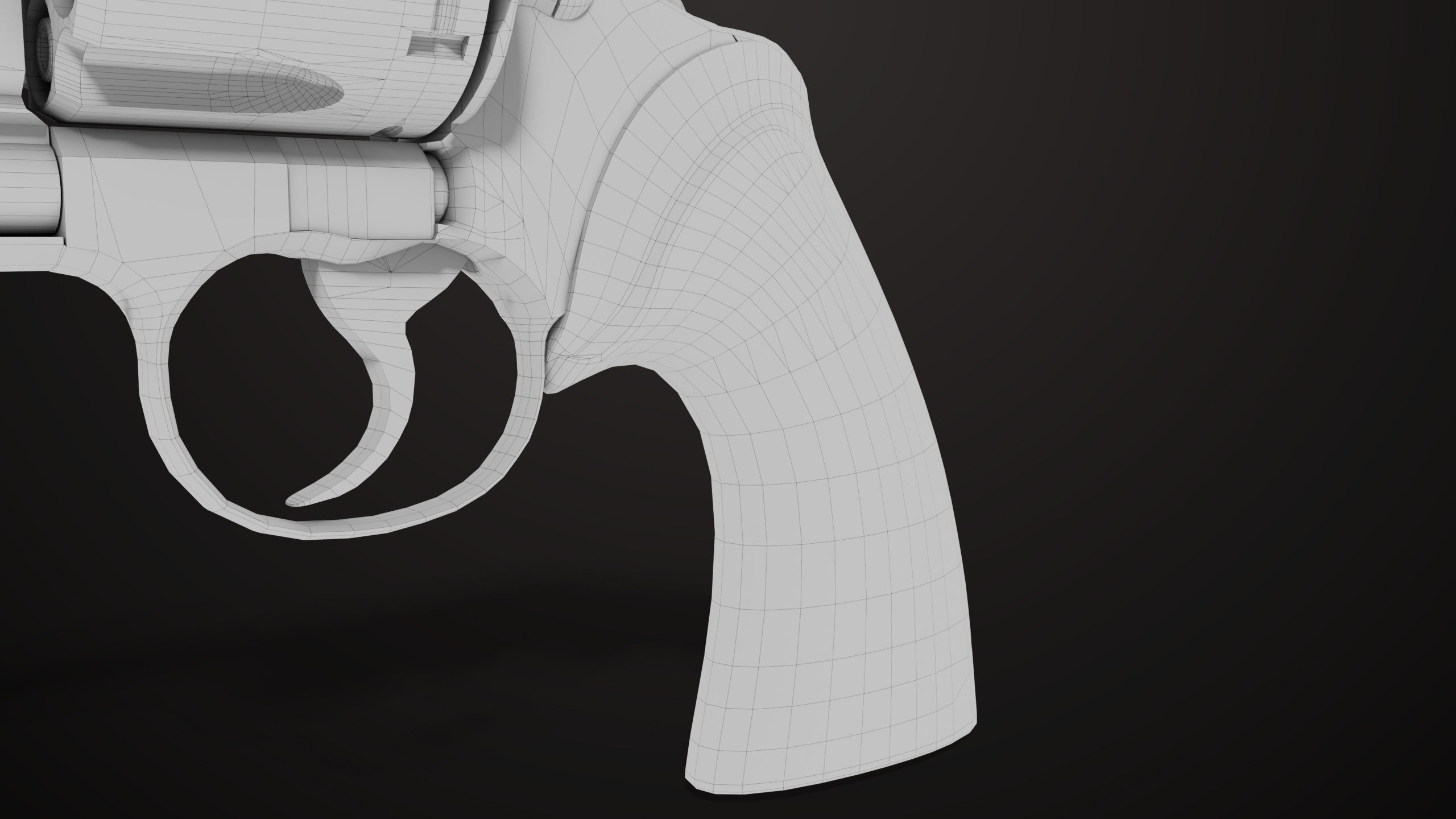 Revolver 05 Medium Silver All PBR Unity UE Textures Low-poly 3D model_20