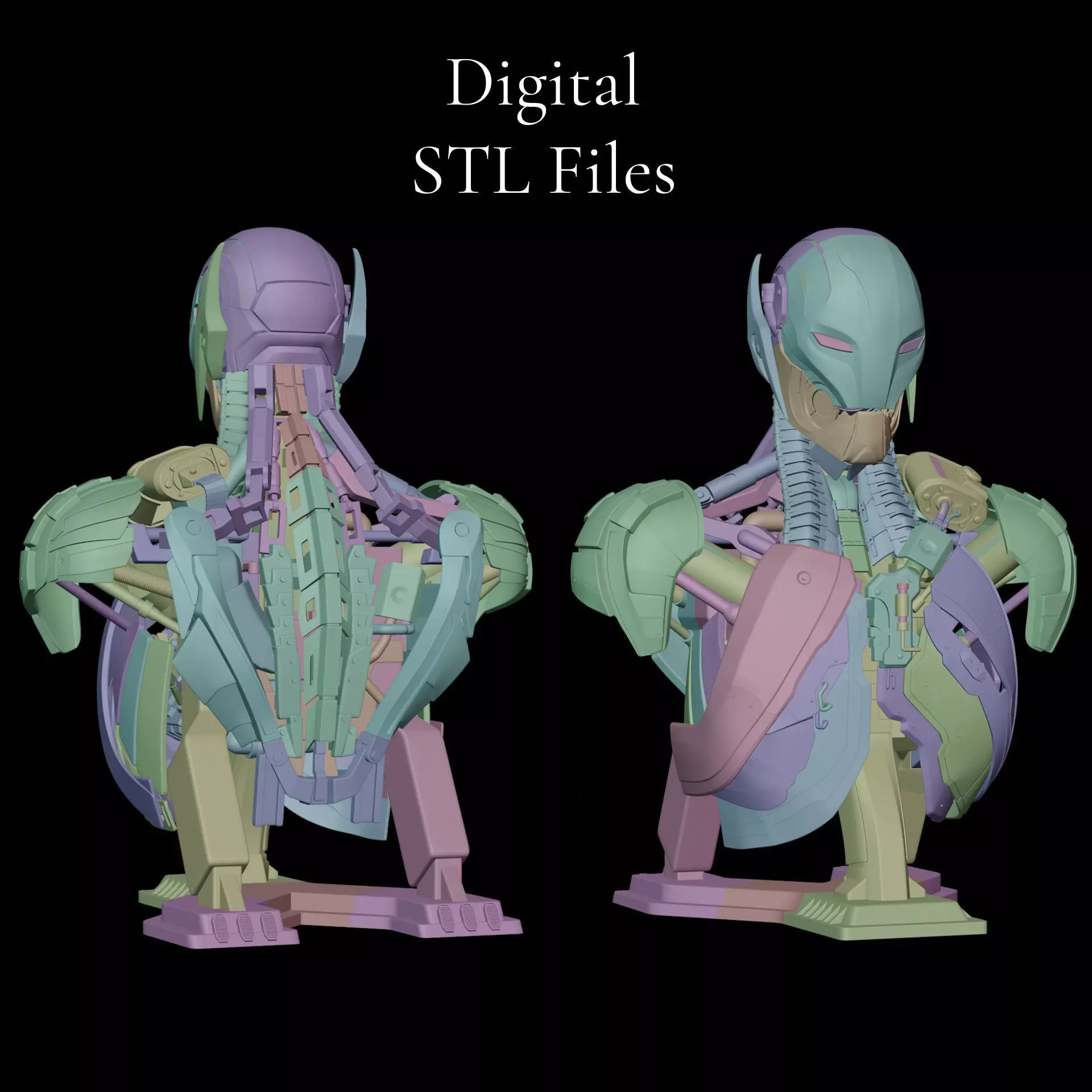 Ultron Sentry 3D Printable Life-Sized Motorized Bust 3D print model_0