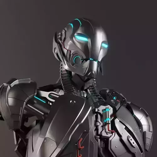 Ultron Sentry 3D Printable Life-Sized Motorized Bust 3D print model