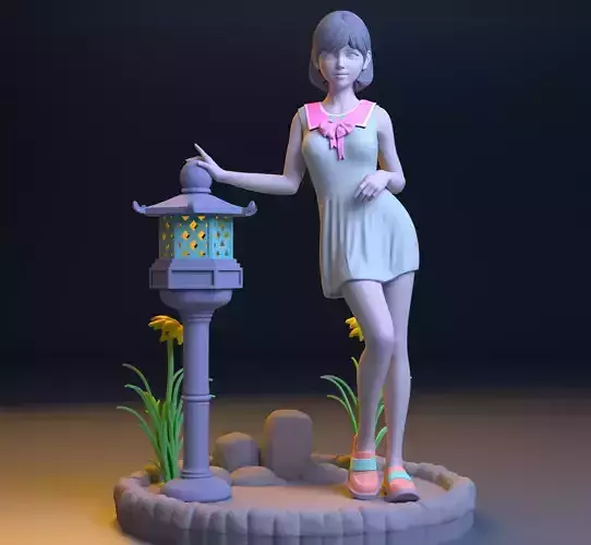 CUTE ASIAN GIRL 18 YEARS OLD SFW and NSFW version 3D print model