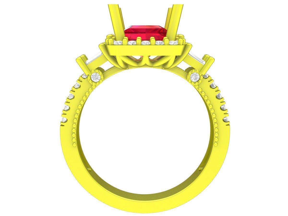 A7583 Hongkong Style Diamond Women Ring 3D Model 3D print model_3