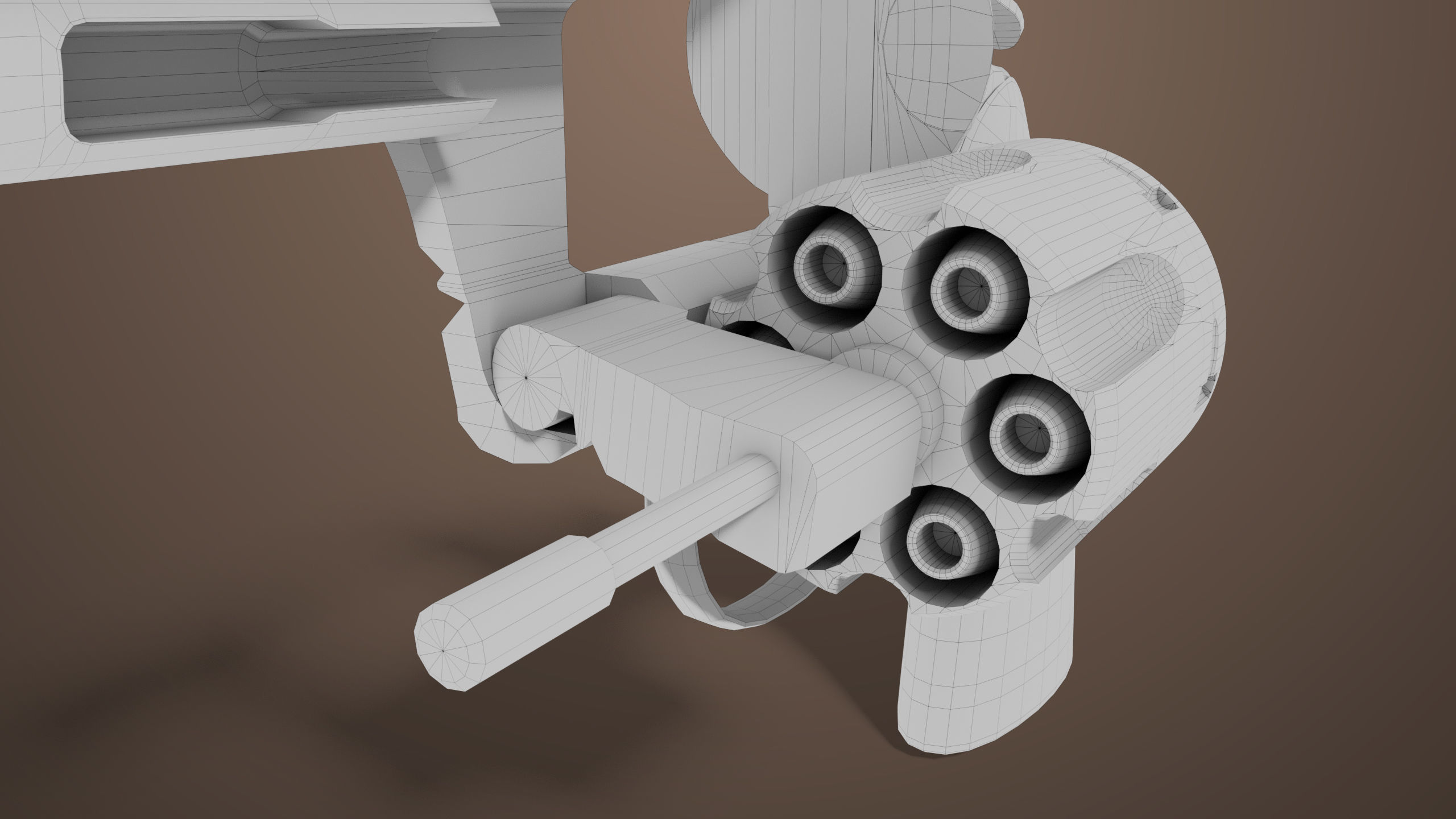 Revolver 05 Small Black All PBR Unity UE Textures Low-poly 3D model_18