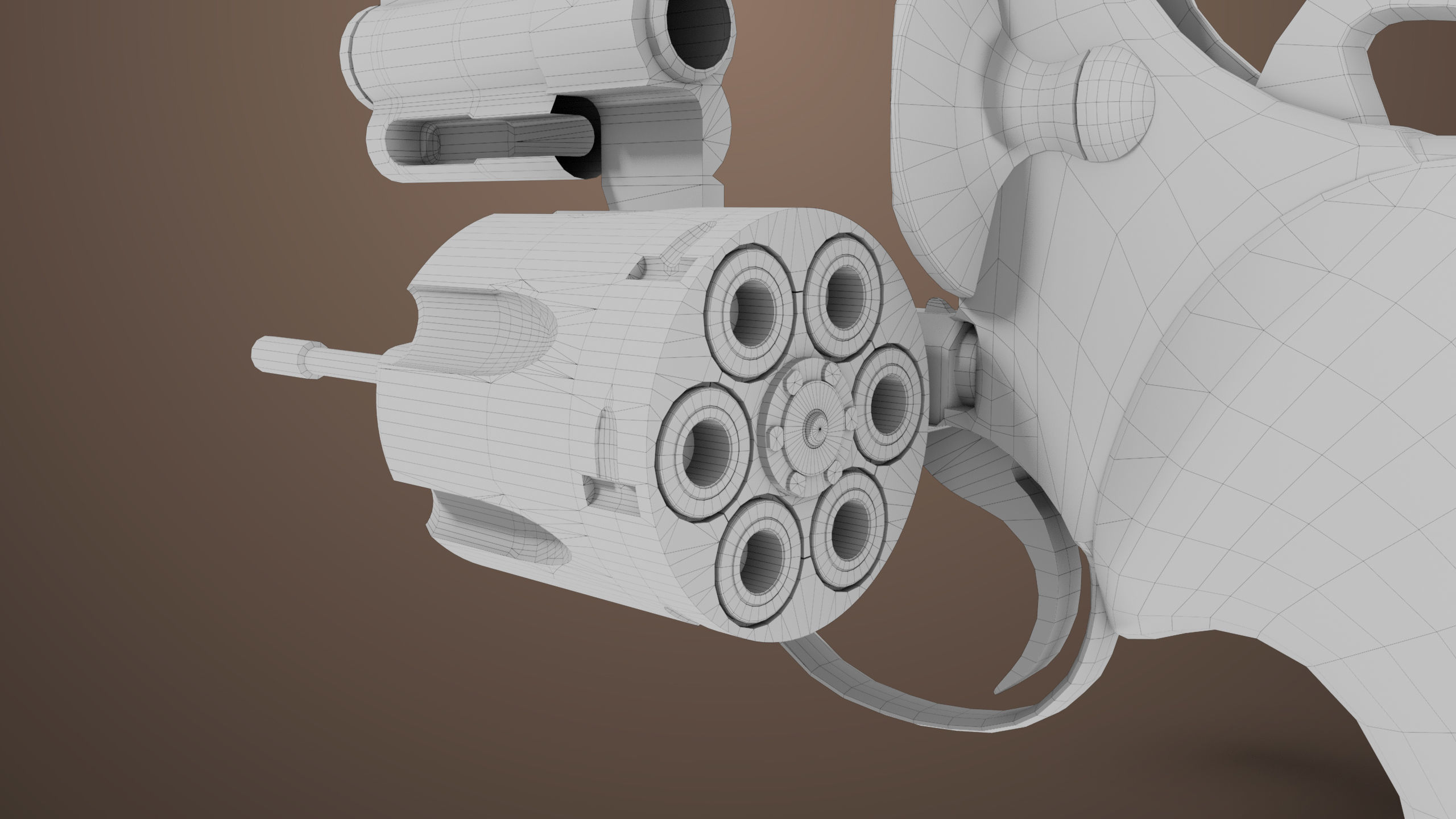 Revolver 05 Small Black All PBR Unity UE Textures Low-poly 3D model_21