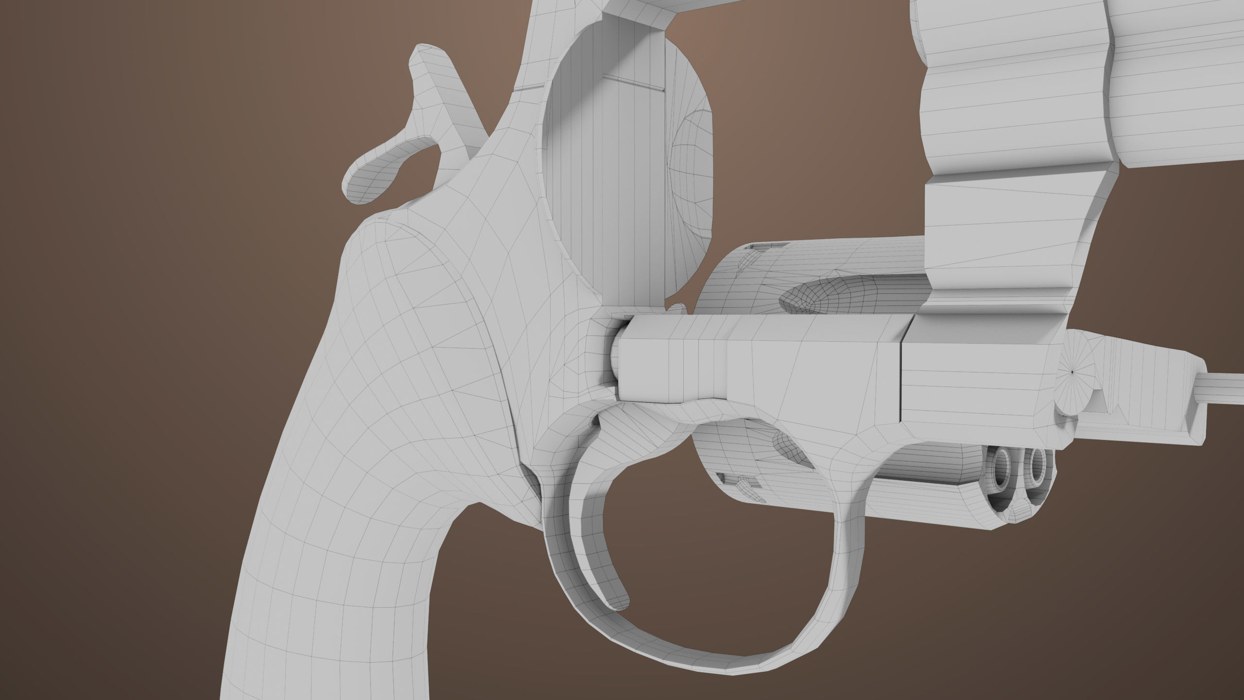 Revolver 05 Small Black All PBR Unity UE Textures Low-poly 3D model_28