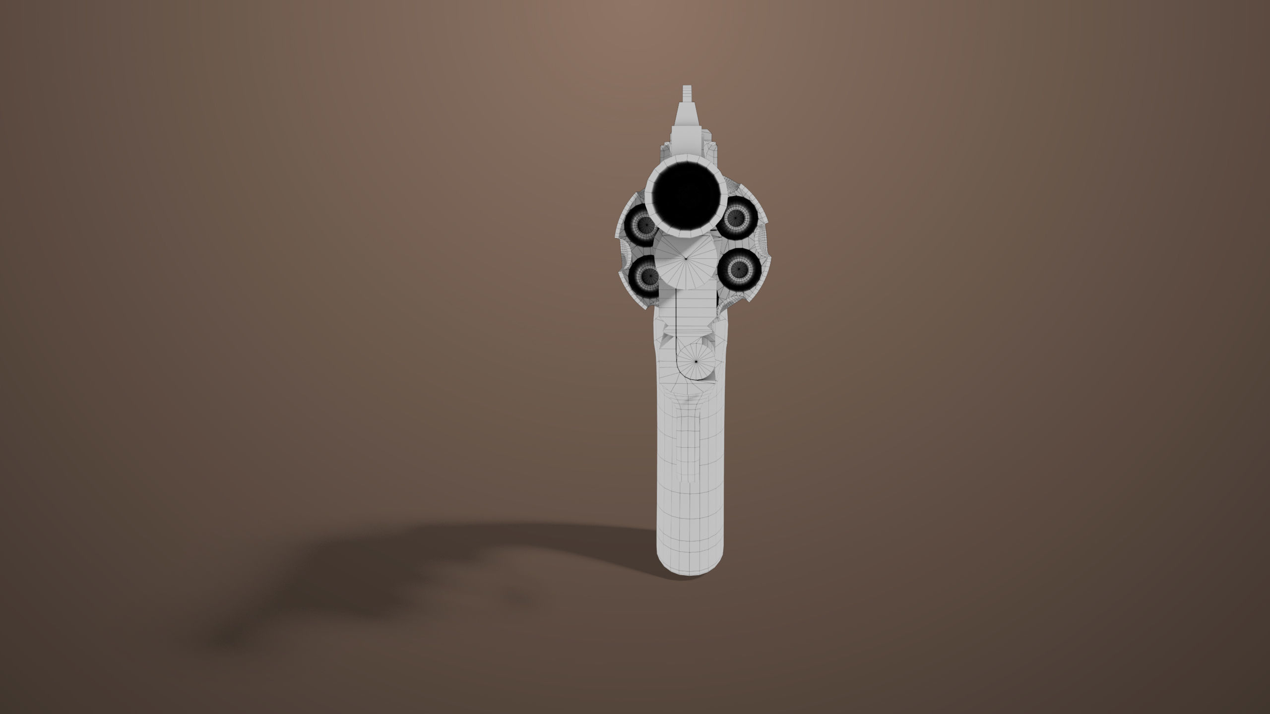 Revolver 05 Small Black All PBR Unity UE Textures Low-poly 3D model_17