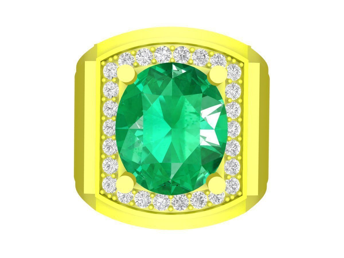 A7613 Diamond Korean Style Men Ring 3D Model 3D print model_1