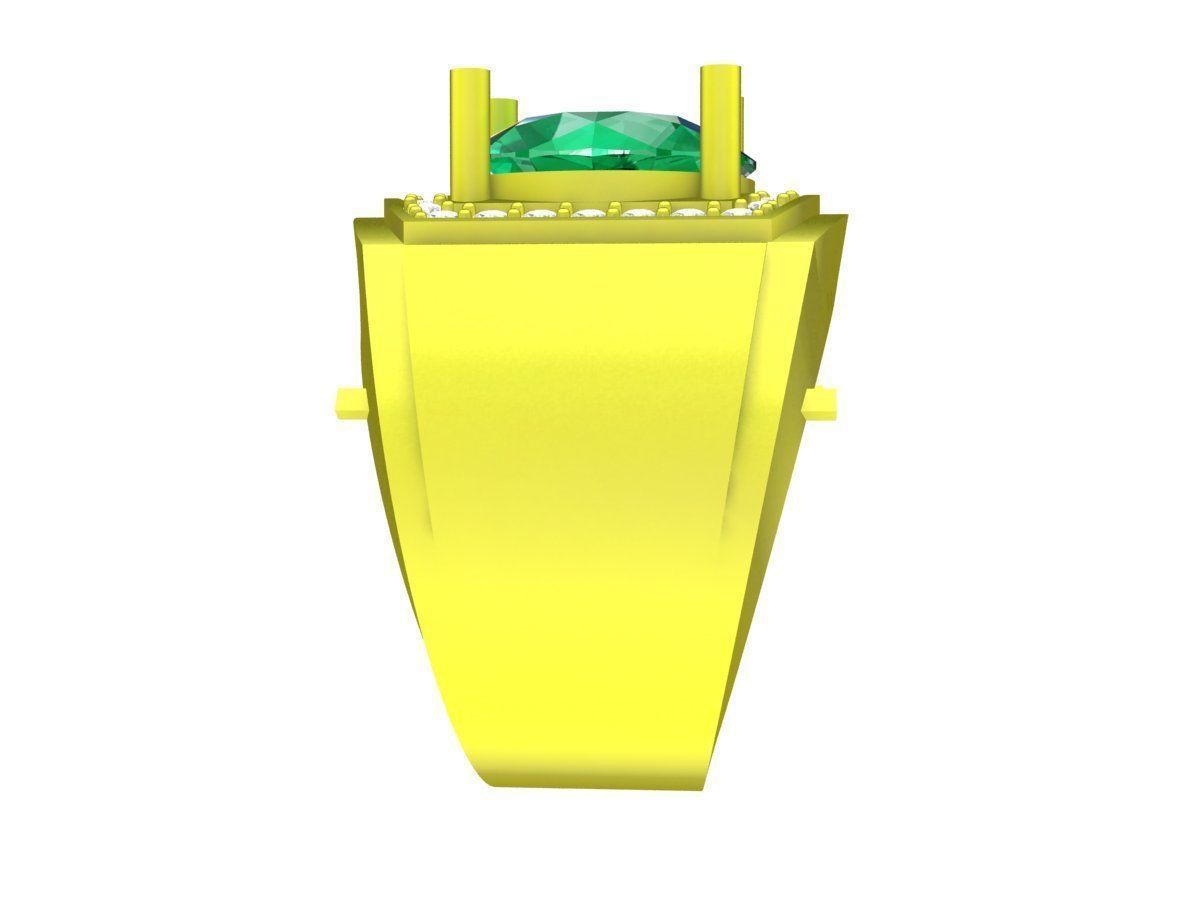 A7613 Diamond Korean Style Men Ring 3D Model 3D print model_3