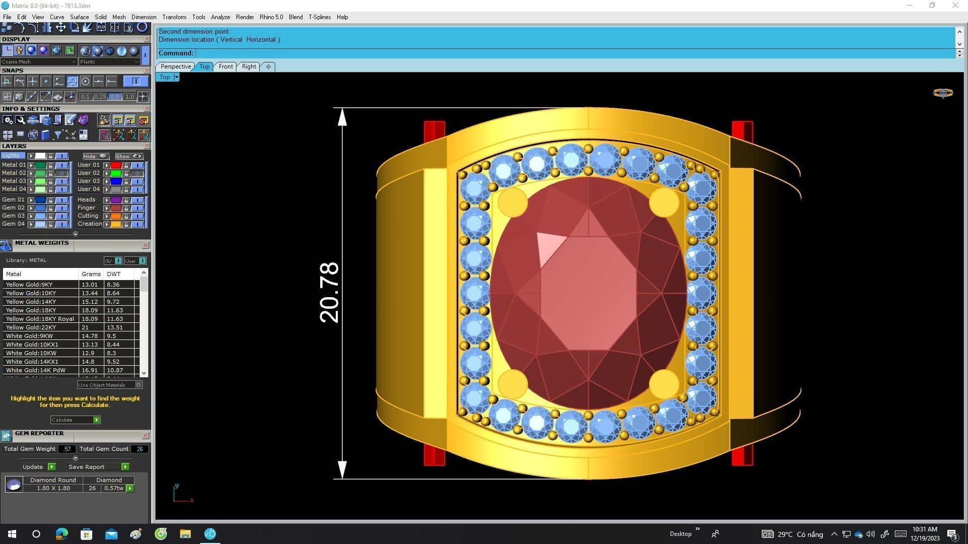 A7613 Diamond Korean Style Men Ring 3D Model 3D print model_5