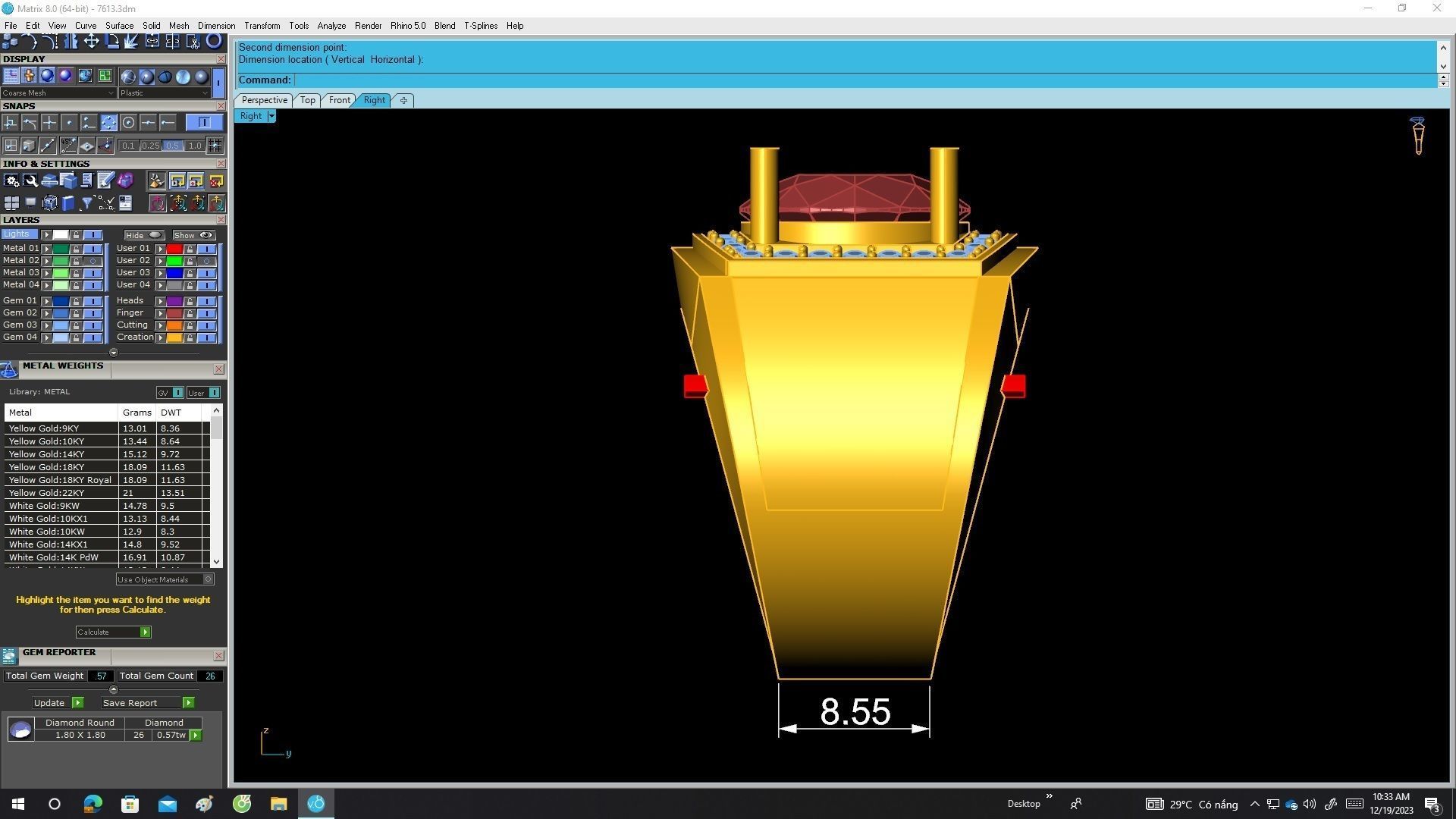 A7613 Diamond Korean Style Men Ring 3D Model 3D print model_7