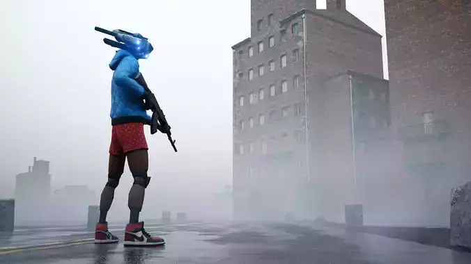 Game ready animated Robot model Murtaugh Free low-poly 3D model