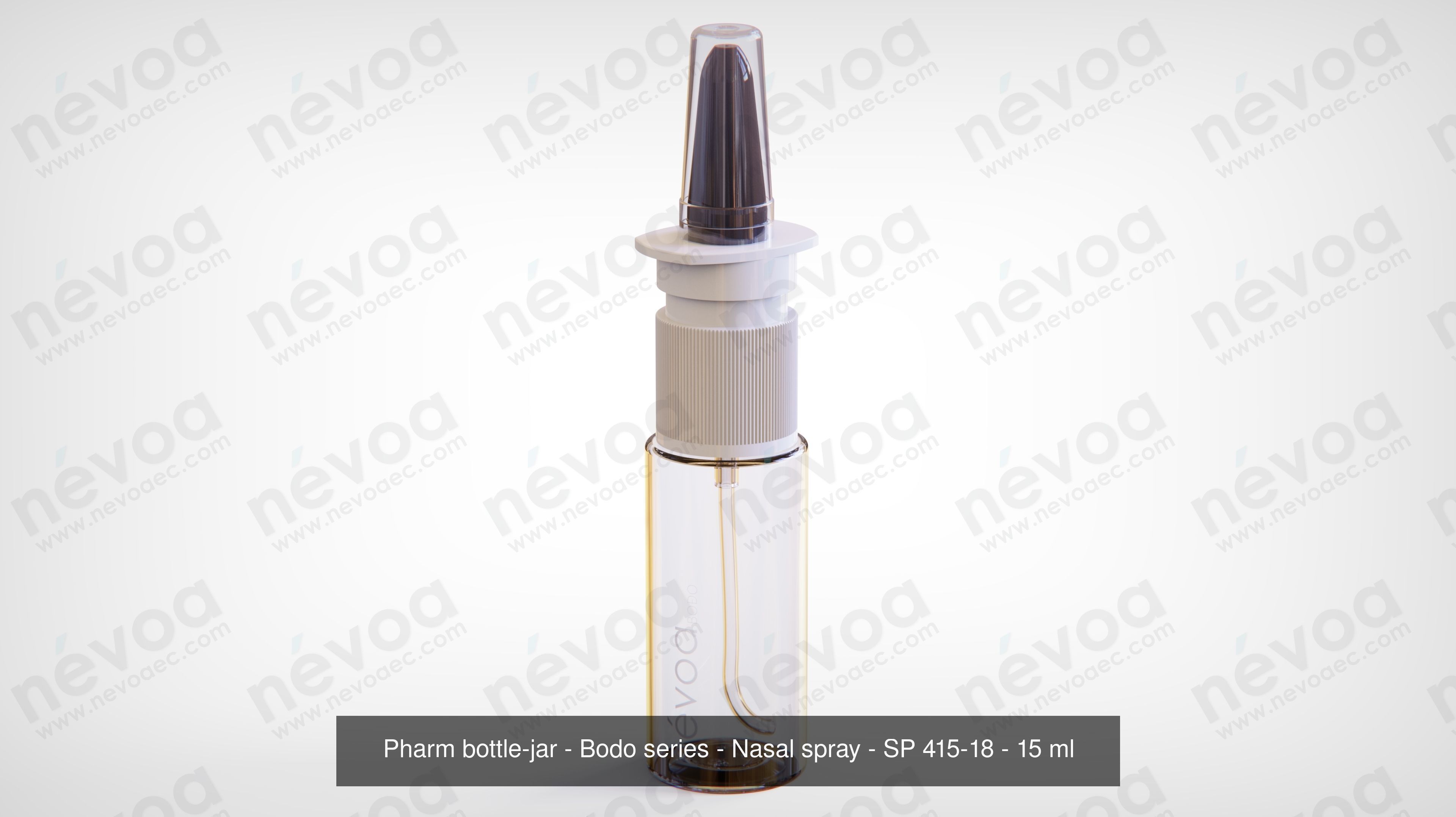 Cosmetic jar - Bodo series - Nasal spray - Screw cap 15 ml 3D Model Collection_1