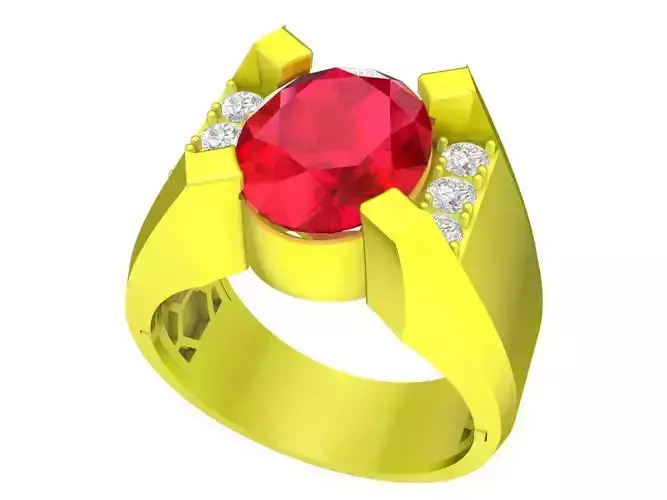 A7614 Luxury Diamond Oval Fashion Men Ring