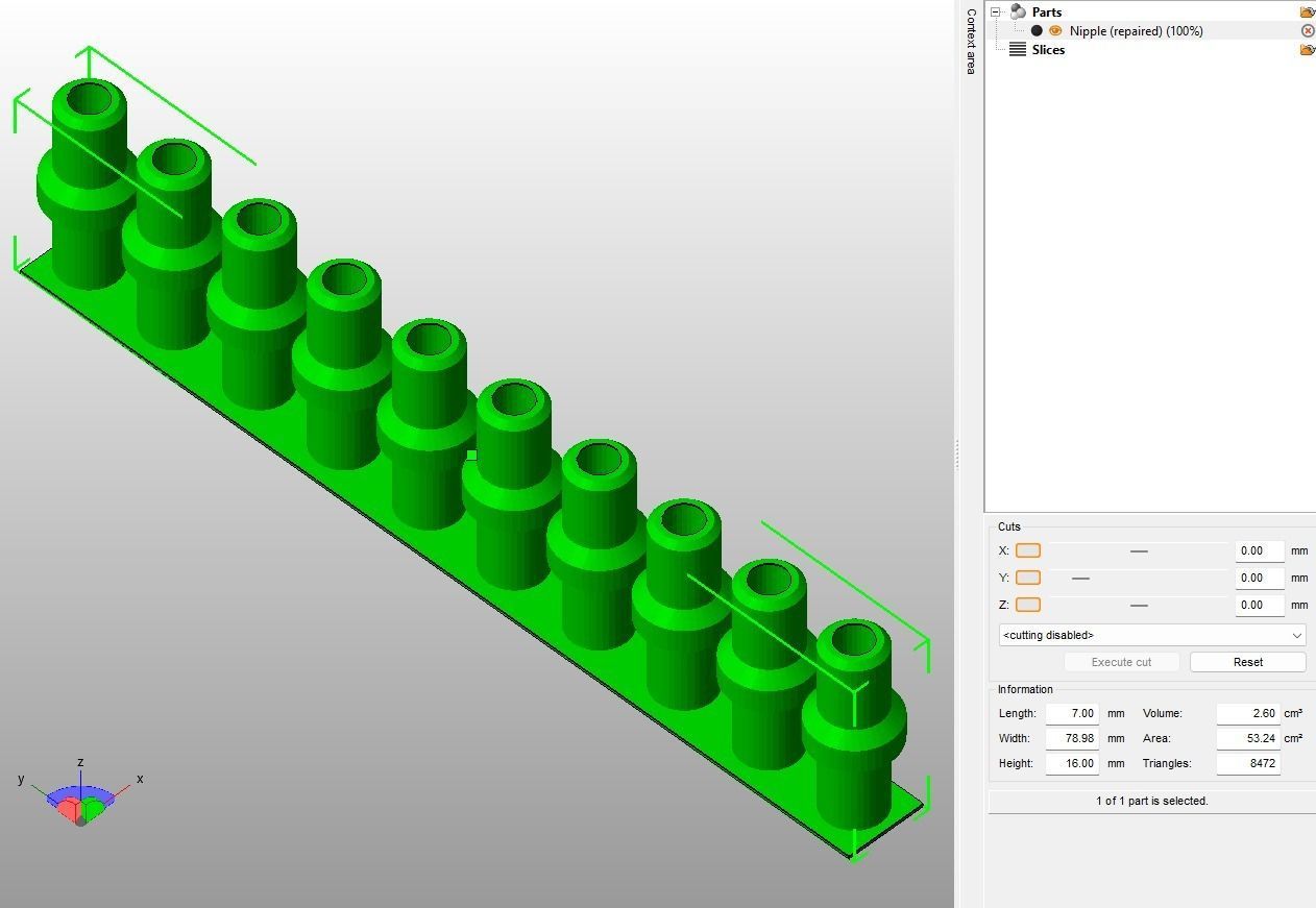 Aquarium Air Pipe Nipple Connector 3D print model_18