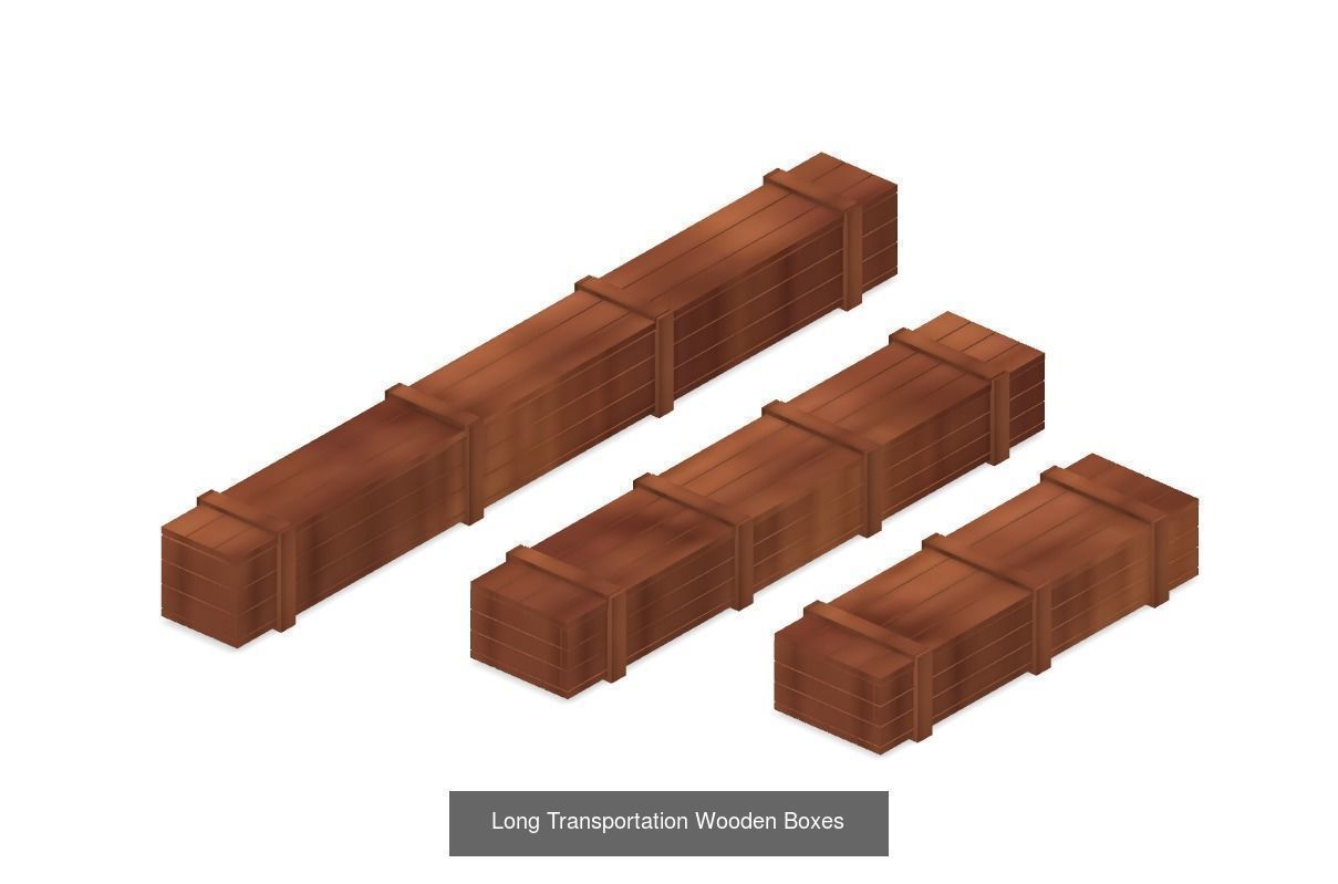 Modelling Boxes Crates Barrels and Similar Items 3D Model Collection_14