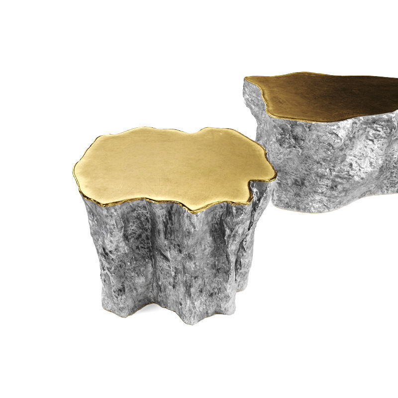 Rough Metal tables Low-poly 3D model_4