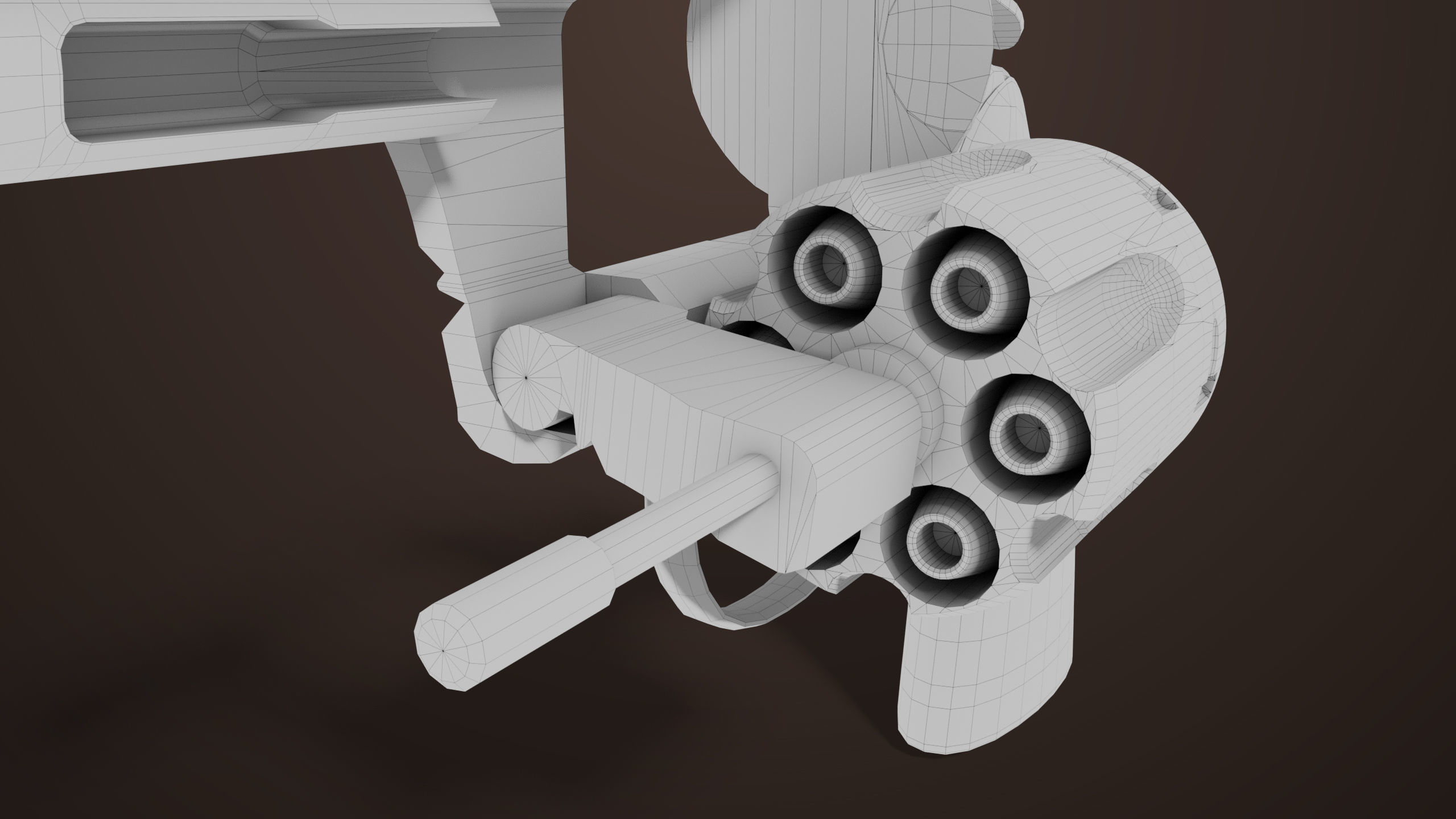 Revolver 05 Small Silver All PBR Unity UE Textures Low-poly 3D model_25