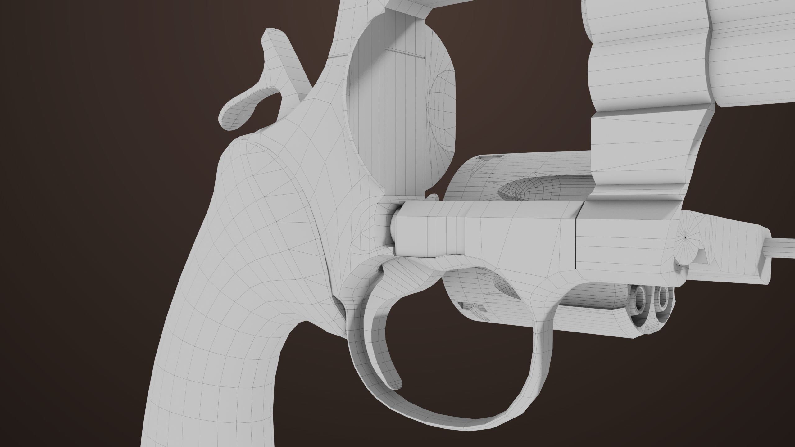 Revolver 05 Small Silver All PBR Unity UE Textures Low-poly 3D model_29