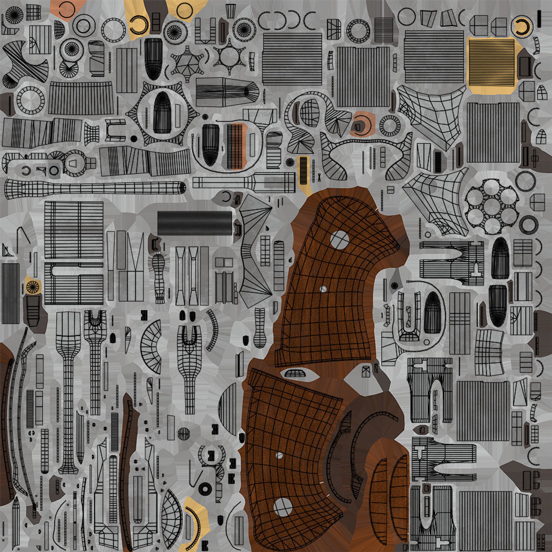 Revolver 05 Small Silver All PBR Unity UE Textures Low-poly 3D model_31