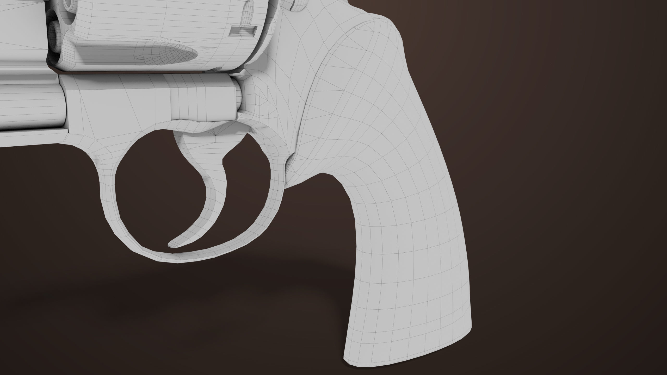 Revolver 05 Small Silver All PBR Unity UE Textures Low-poly 3D model_23