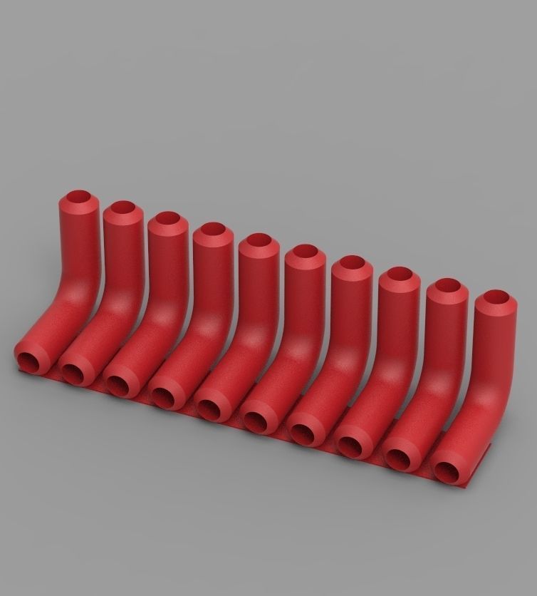 Aquarium Air Pipe All-In-One Connectors 3D print model_96