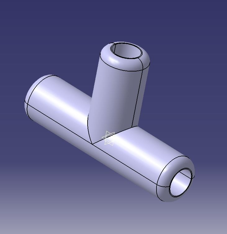 Aquarium Air Pipe All-In-One Connectors 3D print model_134