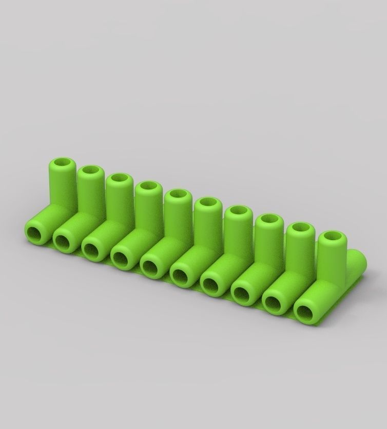 Aquarium Air Pipe All-In-One Connectors 3D print model_142