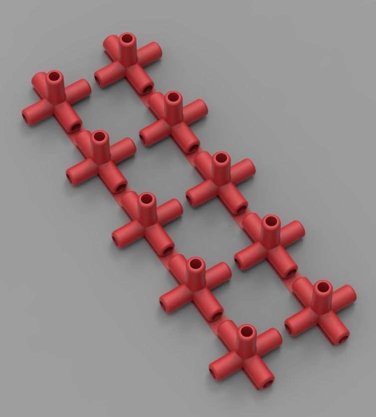 Aquarium Air Pipe All-In-One Connectors 3D print model_56