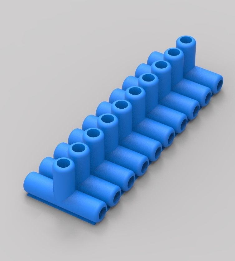 Aquarium Air Pipe All-In-One Connectors 3D print model_143