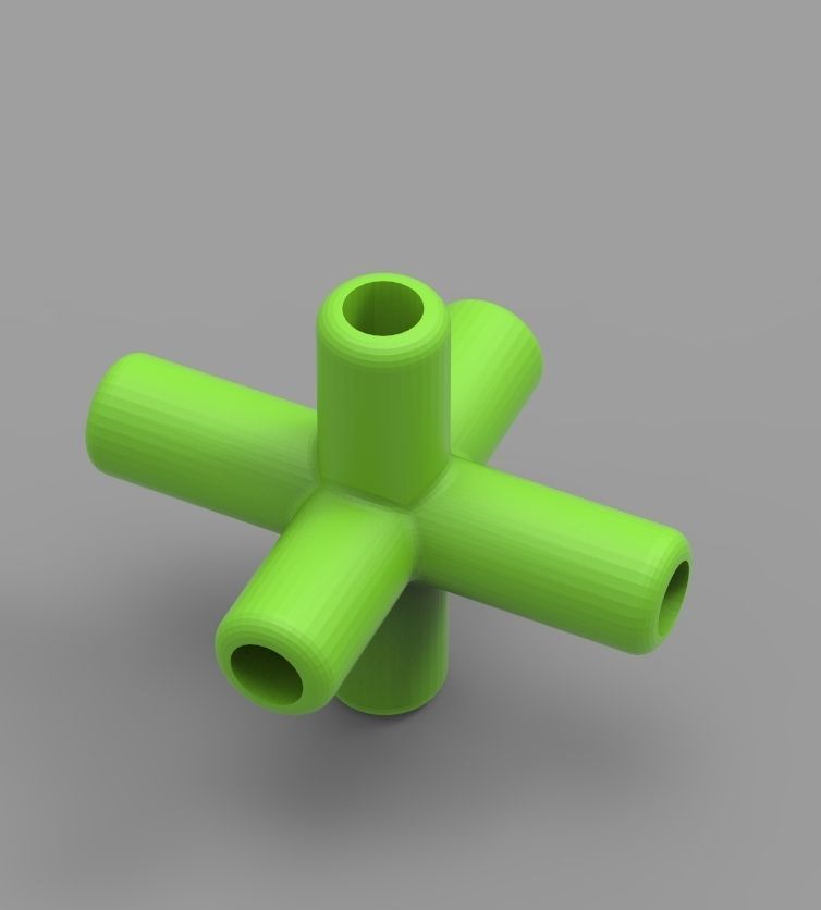 Aquarium Air Pipe All-In-One Connectors 3D print model_74