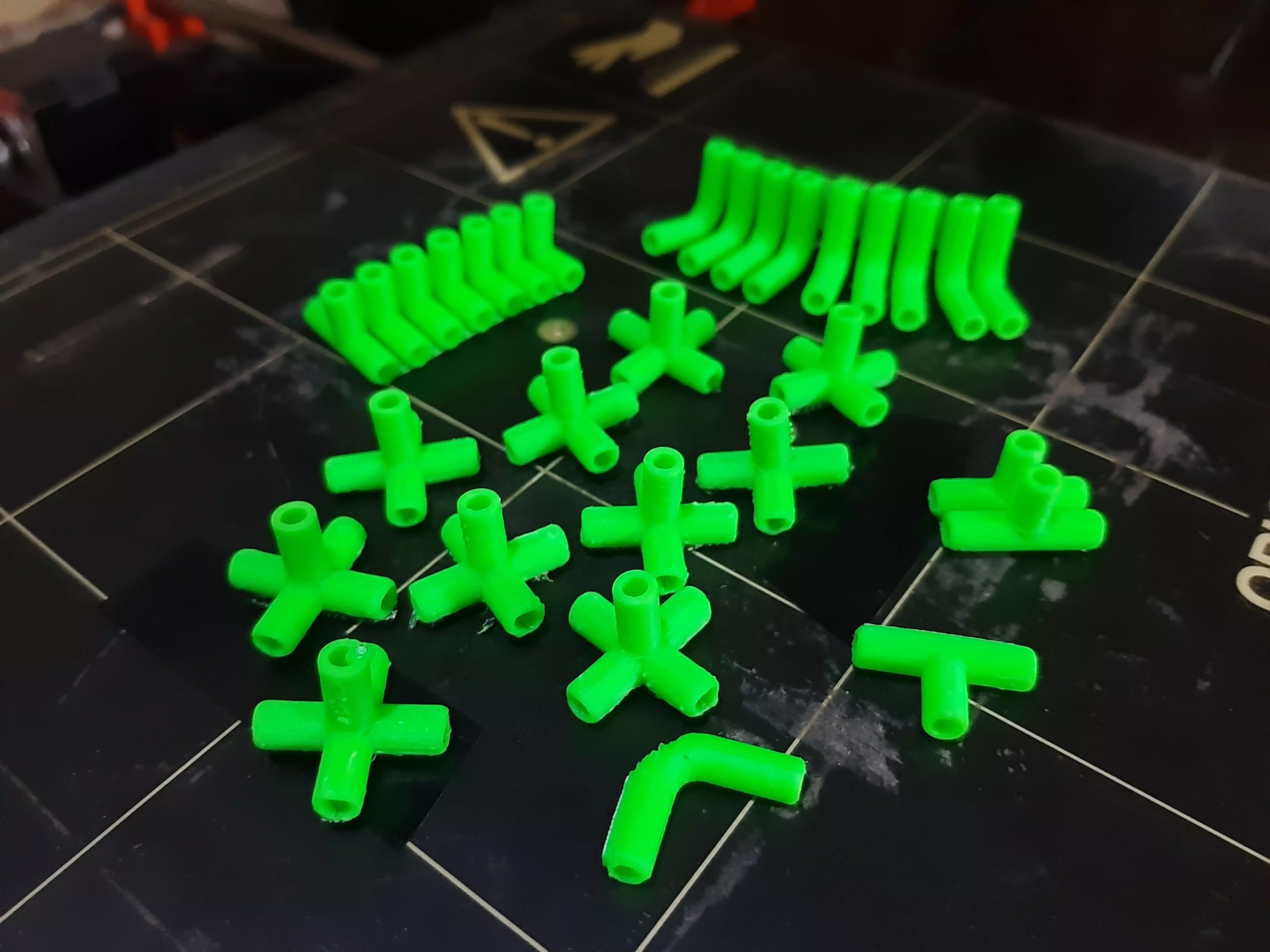 Aquarium Air Pipe All-In-One Connectors 3D print model_0