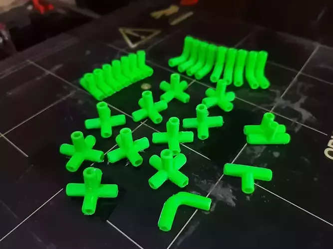 Aquarium Air Pipe All-In-One Connectors 3D print model