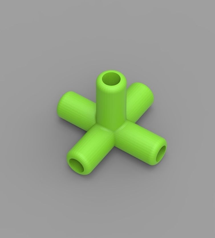 Aquarium Air Pipe All-In-One Connectors 3D print model_59