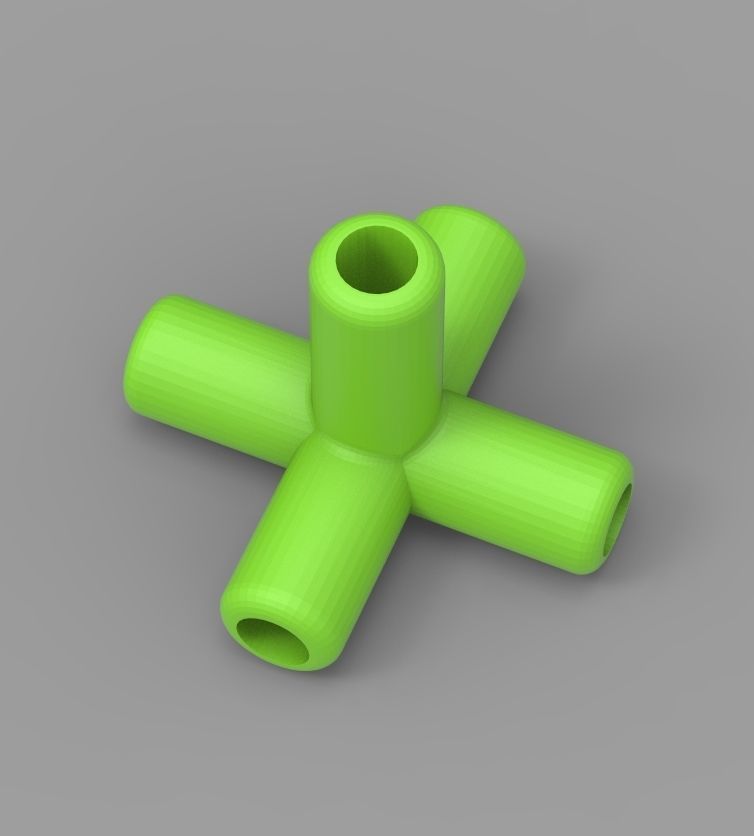 Aquarium Air Pipe All-In-One Connectors 3D print model_61