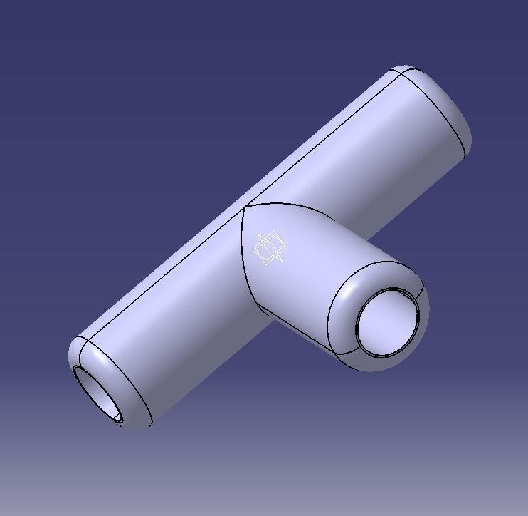 Aquarium Air Pipe All-In-One Connectors 3D print model_136