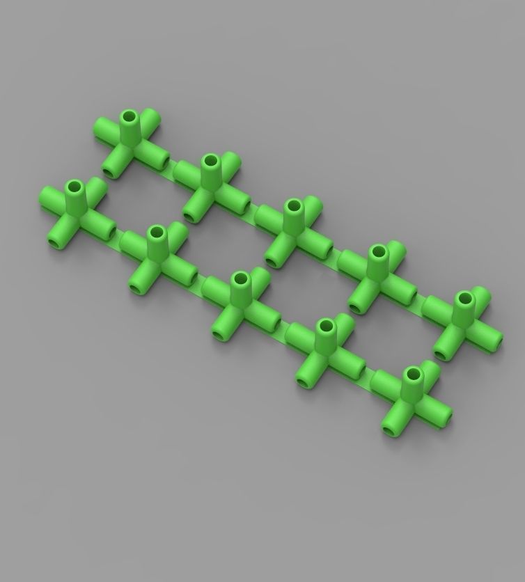 Aquarium Air Pipe All-In-One Connectors 3D print model_57