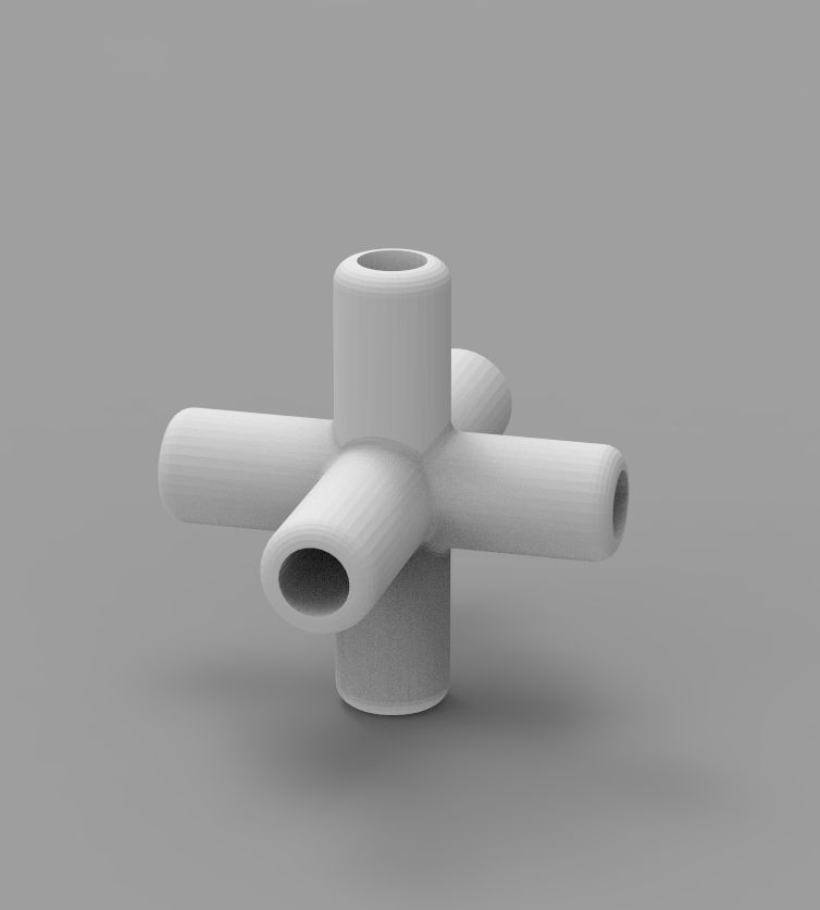 Aquarium Air Pipe All-In-One Connectors 3D print model_72