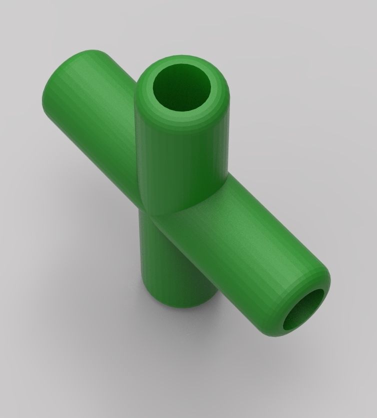 Aquarium Air Pipe All-In-One Connectors 3D print model_127