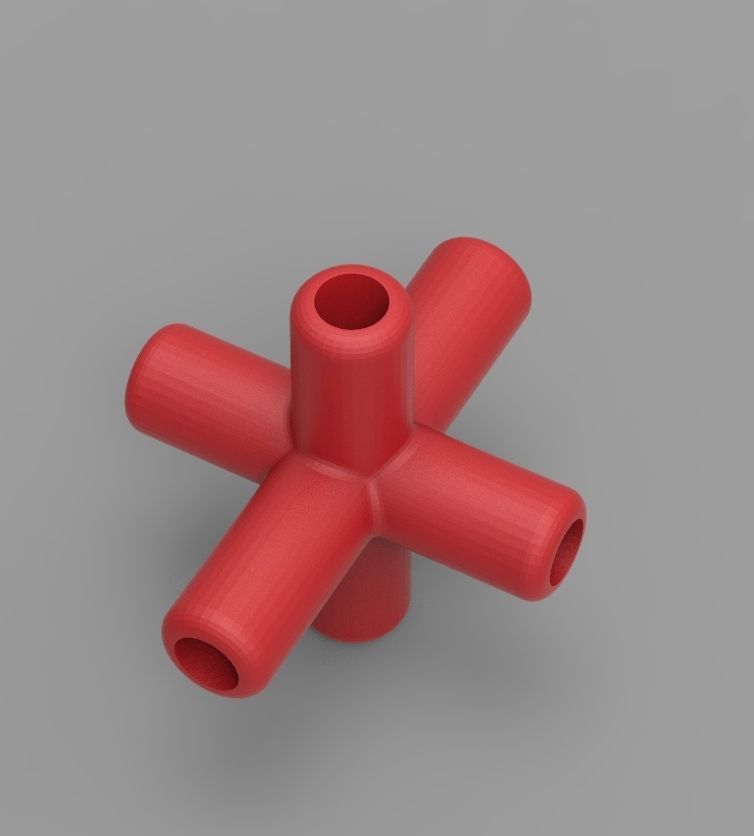 Aquarium Air Pipe All-In-One Connectors 3D print model_73