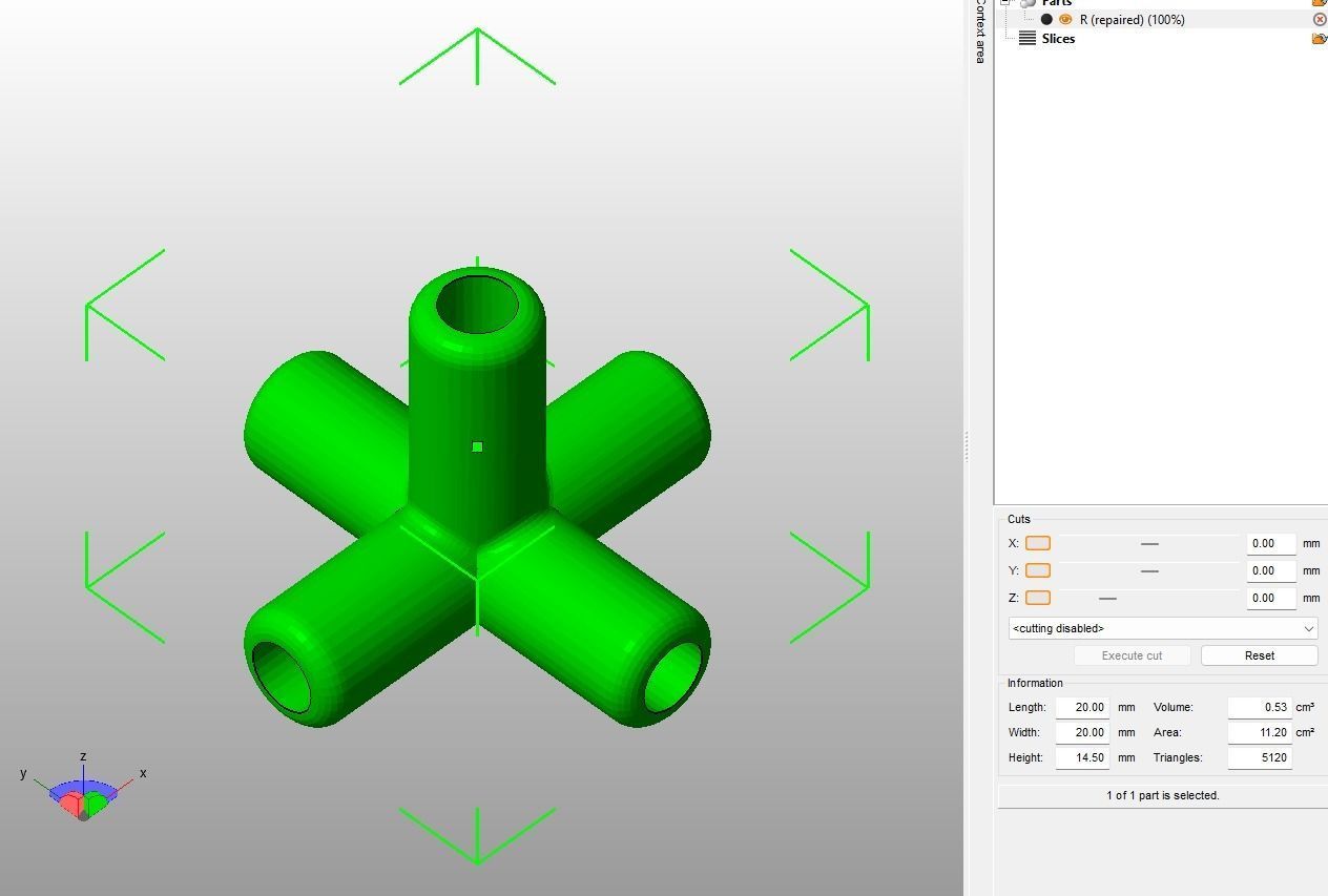 Aquarium Air Pipe All-In-One Connectors 3D print model_43