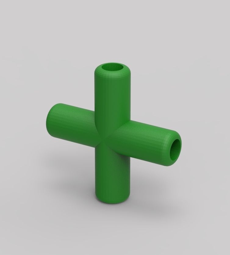 Aquarium Air Pipe All-In-One Connectors 3D print model_126