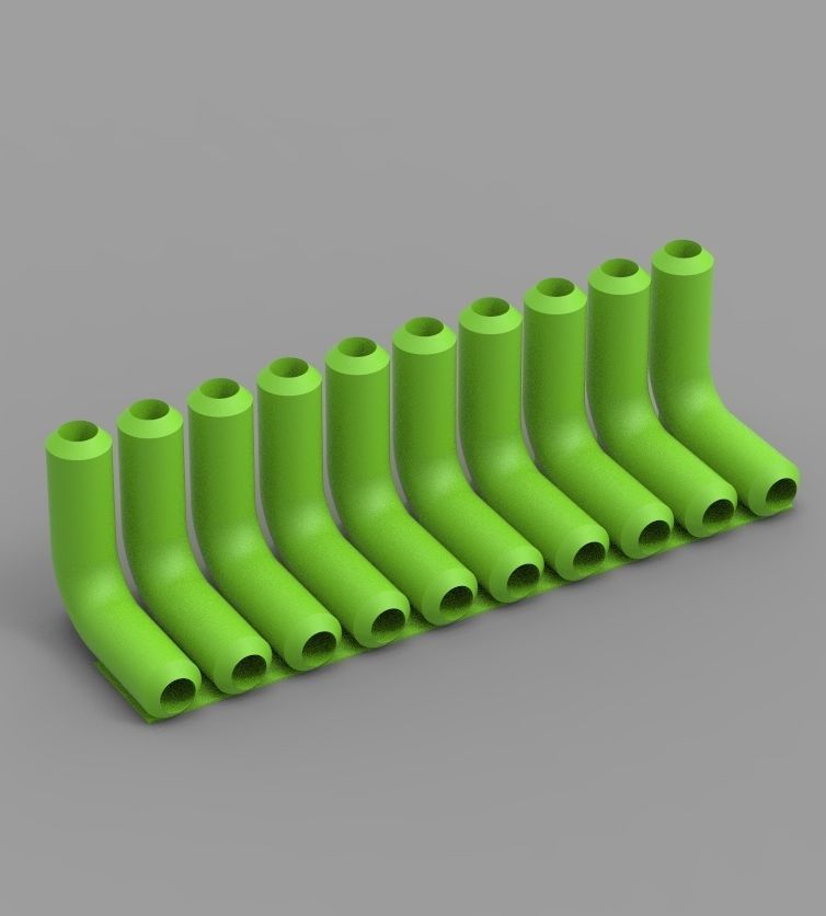 Aquarium Air Pipe All-In-One Connectors 3D print model_91