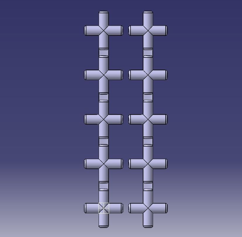 Aquarium Air Pipe All-In-One Connectors 3D print model_47