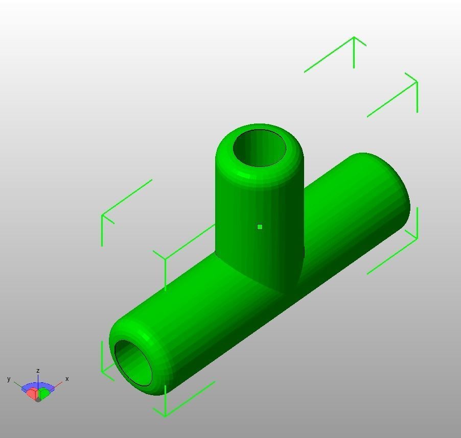 Aquarium Air Pipe All-In-One Connectors 3D print model_135
