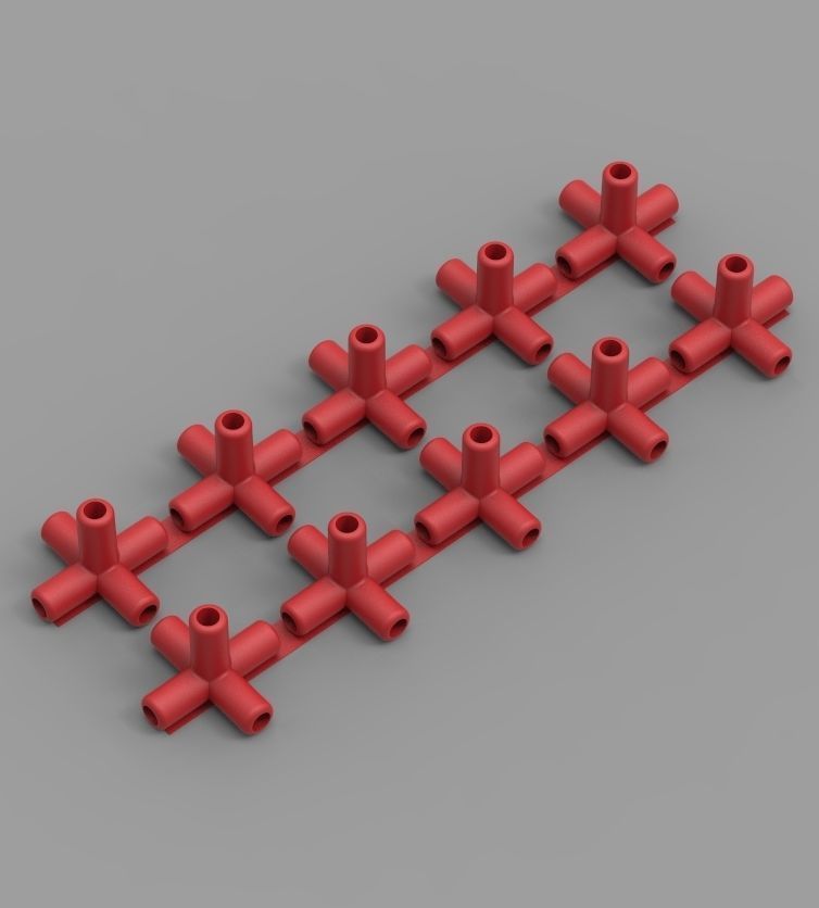 Aquarium Air Pipe All-In-One Connectors 3D print model_55