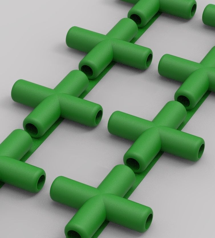 Aquarium Air Pipe All-In-One Connectors 3D print model_118