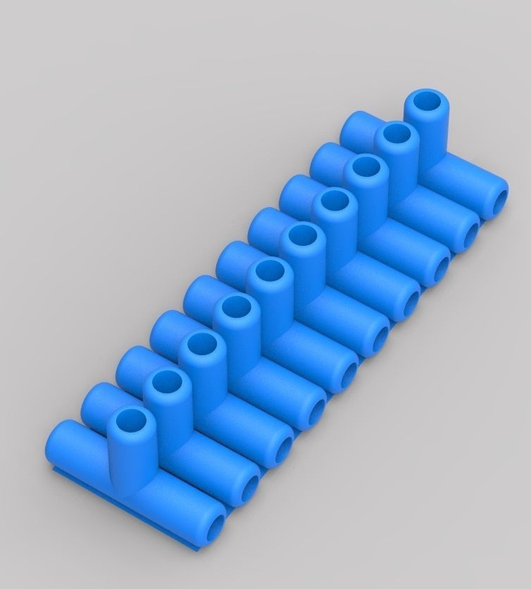 Aquarium Air Pipe All-In-One Connectors 3D print model_140