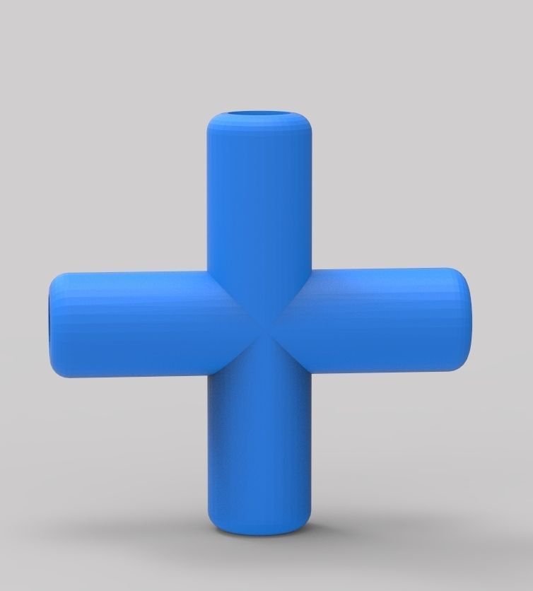 Aquarium Air Pipe All-In-One Connectors 3D print model_129