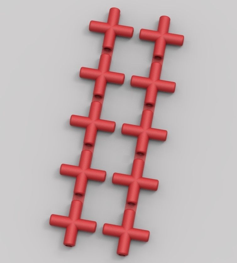 Aquarium Air Pipe All-In-One Connectors 3D print model_122